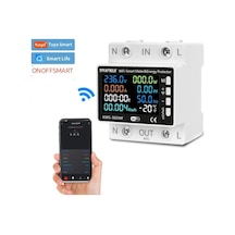 Tuya Destekli Akıllı 63a Akım Koruma Güç Tüketimi Isı Göstergeli