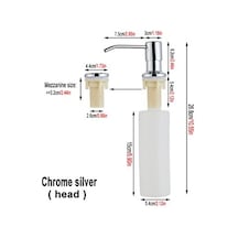 Krom Gümüş-siyah 300 Ml Mutfak Lavabo Sabunluk Abs Dağıtıcı Deterjan Sıvı Sabunluk Paslanmaz Çelik Kafa El Dağıtıcı