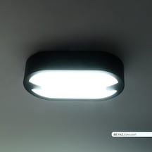 ACK 15W LED Duvar Armatürü 6500K Beyaz Işık Dekoratif Dış Mekan B Diğer
