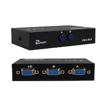 Pm-4263 2 Port Giriş 1 Çıkış Manuel Vga Splitter Toplayıcı Switch 2 Pc 1 Ekran Beyaz - Çok Renkli