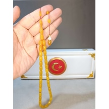Sıkma Kehribar Tesbih Halil Koçak Usta Yapımı Ve İmzalı