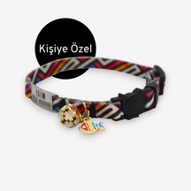 Caramelos Güvenlik Kilit İsimli Kedi Tasması-sallanmayan Edk