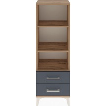 Arges Dolap 3 Raflı 2 Çekmeceli 44x30x134 Çam-antrasit Atlas Çam
