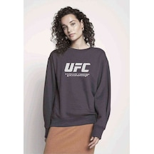 Ultimate Fighting Championship Baskılı Füme Antrasit Kadın Sweat