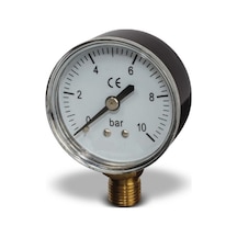 Manometre 10Bar-1 4 Dıştan Dişli-Alttan Bağlantı-Çap 50Mm Manometre 10Bar-1 4 Dıştan Dişli-Alttan Bağlantı-Çap 50Mm