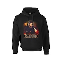 Eminem Siyah Erkek Fermuarsız Kapşonlu