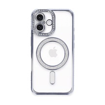 İphone 16 Plus Kılıf Joke Simli Magneticsafe Kılıf - Mavi