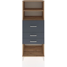 Hyperion Dolap 2 Raflı 3 Çekmeceli 60x44x163 Çam-antrasit Çam