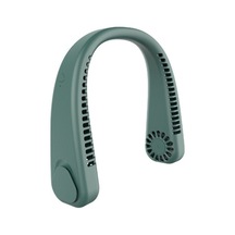 F2 Usb Dış Mekan Taşınabilir Asma Boyun Fanı Yeşil 4640 Yeşil