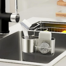 Kurutma Rafı Sünger Tutucu Mutfak Lavabo Organizatör Lavabo Caddy Sünger Tutucu Paslanmaz Çelik Mutfak Aksesuarlar Diğer