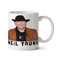 Neil Young İki Tarafı Baskılı Kupa Bardak Çok Renkli