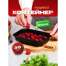 Upakovsik+ Kapaklı Tek Kullanımlık Saklama Kabı 500 Ml, 30 Adet 396952757 100 adet