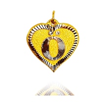 0.25 Gram 14 Ayar Ö Harfi Kalp Kolye Ucu