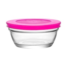 Lav 6 Lı Saklama Kabı - Kapaklı Cam Saklama Kabı 250 Cc. Pembe Mst243 Çok Renkli