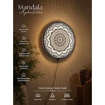 Mandala Işıklı Duvar Dekoru Işıktan Daha Fazlası Siyah