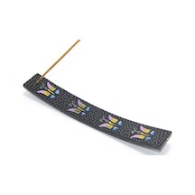 Obsidian Taşı Kayık Tütsülük Model 5 Çok Renkli