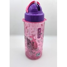 Gıpta Crystal Tritan Desenli Pipetli Matara 500 Cc Pembe
