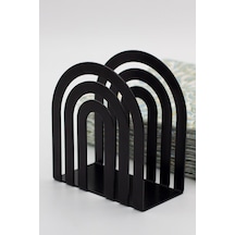 Metal Masa Üstü Sofra Dekoratif Siyah Peçetelik Siyah