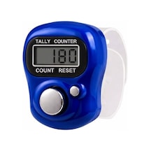 Zikirmatik Dijital Parmak Sayacı, Zikir Ve Salavat Sayacı, Ayarlanabilir Yüzük Tasarım, Sıfırlanabilir Lcd Ekran, Tesbih Alternatifi Saks Mavisi