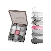 9 Renk Sedefli Glitter Mat Gümüş Gri Karbon Siyah Çimento Göz Farı Makyaj 312 C01