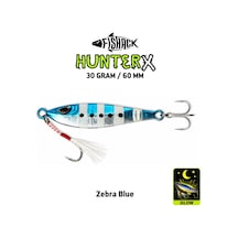 Metal Jig Yem - Fishack Hunterx - 30g 60mm - Renk Zebra Blue