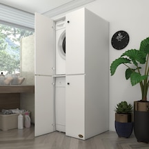 Kenzlife Çamaşır-Bulaşık Makinesi Dolabı Kapaklı Roksanamdf Byz 180 70 60 % 100 Mdf Full Mdf Banyo Çift Katlı Arkalıksız Çok Renkli