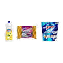 Bingo Sıvı Bulaşık Deterjanı 1500 Ml + Parex + Bulaşık Tab. 36'lı 3'lü Set