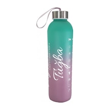Kişiye Özel Renkli 750 Ml Motivasyon Cam Su Matarası Hk2709 001