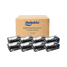 Dolphin Siyah Nitril Eldiven Pudrasız Ekstra Kalın M 10 x 100 Adet