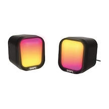 Snopy Sn-87u 2.0 Mini Rgb Işıklı 2wx2ch Siyah Usb Gaming Speaker Hoparlör
