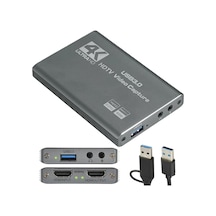 Hdmı To Usb 3.0 Video Capture Kartı Ses Ve Görüntü Yakalama 4k 60fps Görüntü Aktarma, Ekstra Güç Gerektirmez, Ps3 Ps4 Ps5 Xbox, Windows Ve Os X İle Uyumlu Yayın Kayıt Cihazı, Zr1285, Gri