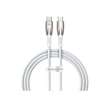 Baseus Glimmer Series Cadh000702 1mt 100w Beyaz Pd Type-c To Type-c Şarj Kablosu Örgülü