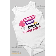 Morivokids Sıkıntı Yok Dedem Konuya El Attı Sıfır Kol Bebek Zıbını %100 Pamuk Beyaz