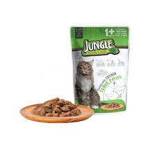 Jungle Tavuklu Jelly Pouch Yetişkin Kedi Yaş Maması 100 G