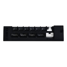 Evrensel Usb Ve Pwm Fan Hub, 4 Usb Başlıklı Fan Kontrol Cihazı - 6 Fan Bağlantı Noktası - Manyetik Montaj - 5v/4pın - Psu/anakart Evrensel Kılıf Uyumluluğu - Beyaz Eg-hub01b