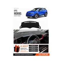 Opel Mokka 2020-2025 Uyumlu Torpido Koruma, Torpido Örtüsü, Torpido Kılıfı - Siyah-gri - Op023