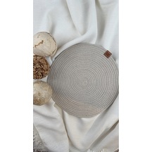 Beyaz Hasır Supla Amerikan Servis Şık Çeyiz Takımı Örgü Sunum Tabak Altlığı Beyaz