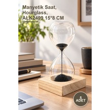 5 Adet Mıknatıslı Kum Saati Manyetik Saat, Hourglass, Alk2499 15 8 Cm Diğer