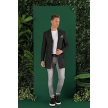 Efor Uzun 01 Slim Fit Siyah Spor Ceket Siyah