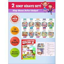 2.sınıflar İçin Okumayı Sevdiren 10 Lu Hikaye Seti 15 Kitap Okuma Defteri Hediyeli