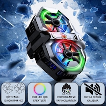 Polham Çift Fanlı 10.000 Rpm Soğutucu Rgb Led Işık Efektli Ultra Sessiz Çalışma Oyuncular & Yayıncılar İçin