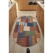 Raschel Carpet Oval Bohem Yıkanabilir Leke Tutmaz Modern Mutfak Halısı Multi Renkli Özel Seri Kaymaz Taban Halı Rc Multı Mutfk Yenımdlelıps 002 Çok Renkli