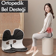 Ergonomik Bel Destekli Oturma Minderi Postür Düzeltici İş Ev Ve Araç Kaymaz Sırt Ve Koltuk Yastığı