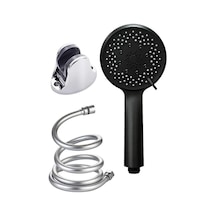 Siyah 5 Fonksiyonlu Ayarlanabilir Dayanıklı Banyo Duş Takımı Pvc Beyaz