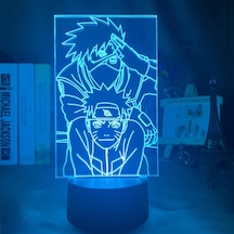 Yucama Anime Naruto İllüzyon Işıkları Uzumaki 3d Panel Işık Dokunmatik Uzaktan Rgb Renkli Gece Lambası Oda Dekoru Çocuk Doğum Günü Hediyesi, 7 Renk Uzaktan Kumandasız - Uzaktan Kumandalı 16 Renk -