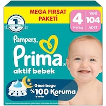 Aktif Bebek Mega Fırsat Paketi 4 Beden 104 Adet
