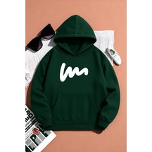 Uyguntarz Unisex W Baskılı Oversize Sweatshirt Yeşil Uyguntarz Unisex W Baskılı Oversize Sweatshirt Yeşil