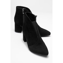 Finda Siyah Süet Hakiki Deri Kadın Topuklu Bot Siyah Süet Finda Siyah Süet Hakiki Deri Kadın Topuklu Bot Siyah Süet