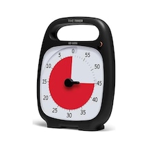 Time Timer Plus 60 Dakika Görsel Analog Zamanlayıcı Kömür İsteğe Bağlı Uyarı Ses Kontrolü Kadranı Sessiz Çalışma Tik Tak Yok Zaman Yönetimi Aracı