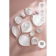 Emsan Daisy Porselen 32 Parça 6 Kişilik Kahvaltı Takımı Beyaz